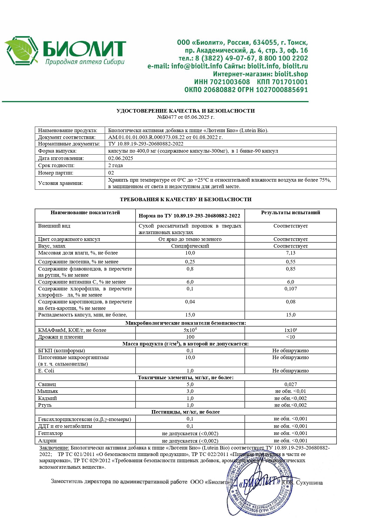 Паспорт №062025